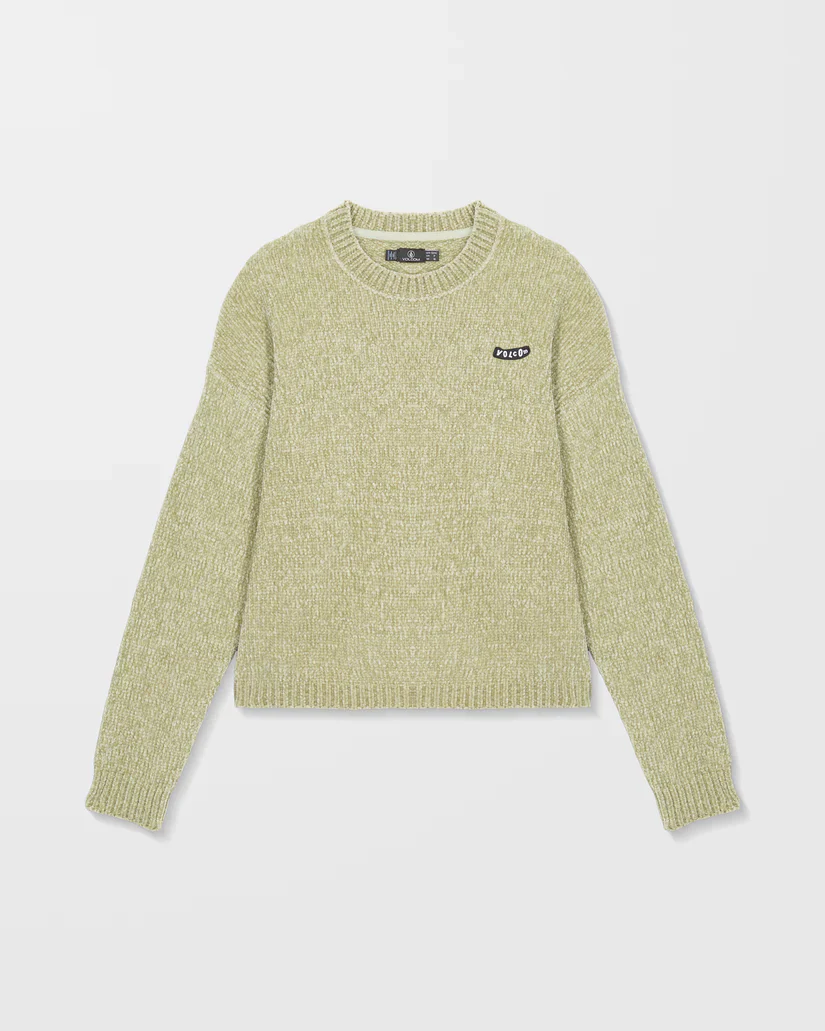 Volcom Womens' Bubble Tease Sweater Green Tea B0742300_GRT - Image 5