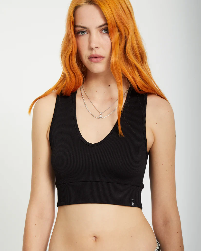 Volcom Women's Gimmestank Rip Top Black B0112507_BLK - Image 4