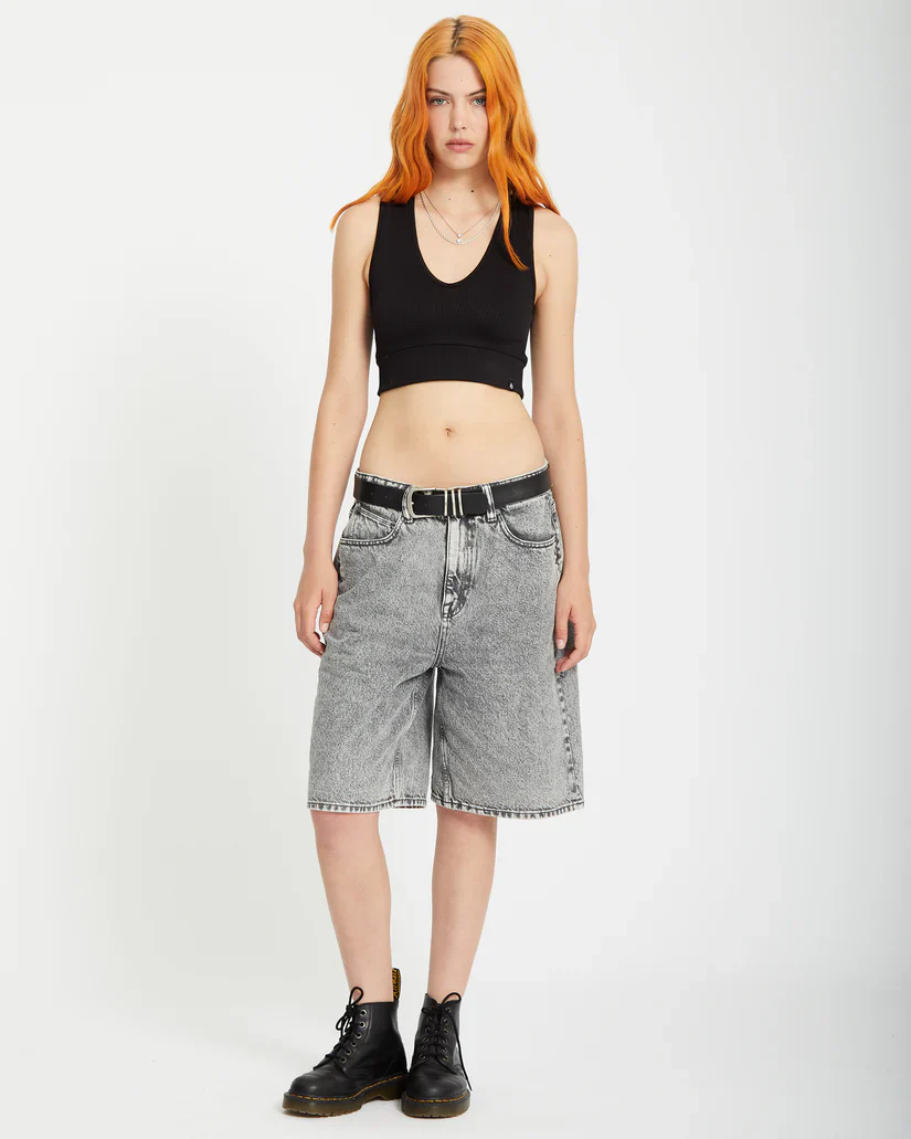 Volcom Women's Gimmestank Rip Top Black B0112507_BLK - Image 5