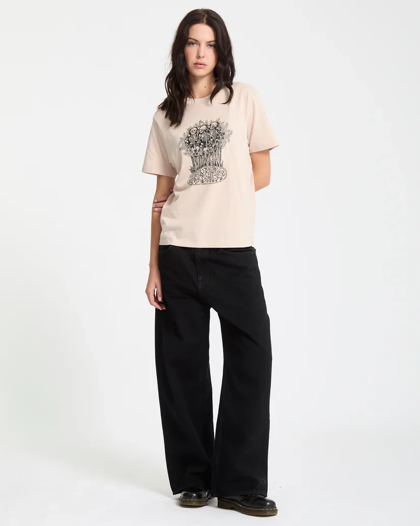 Volcom Women's Radical Daze Up T-Shirt Khakiest B3532508-KST - Image 4
