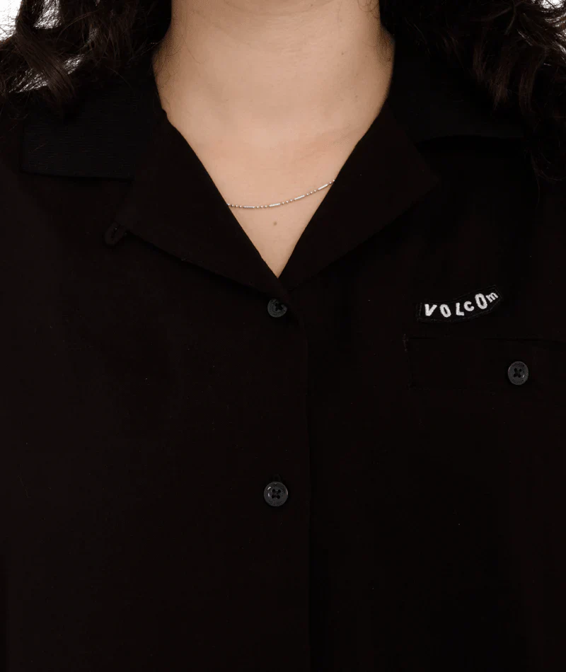 Volcom Women's Servistone Shirt Black B0412408_BLK - Image 4