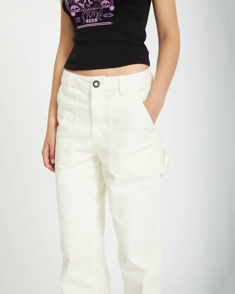 Volcom Women's Stone Kraft Pants Star White B1112401_SWH - Image 3