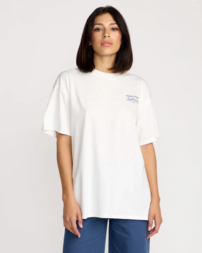 Volcom Womens' Stones Throw T-Shirt Star White B3532502_SWH