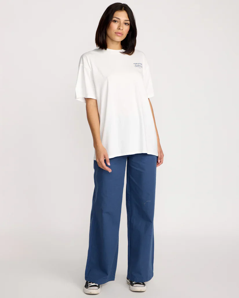 Volcom Womens' Stones Throw T-Shirt Star White B3532502_SWH - Image 4