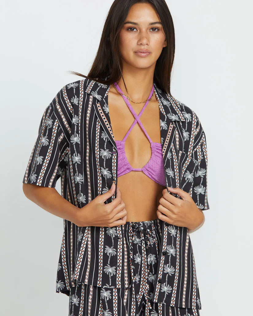 Volcom Women's Sun Stunner Shirt Black Combo B0412500_BLC - Image 3