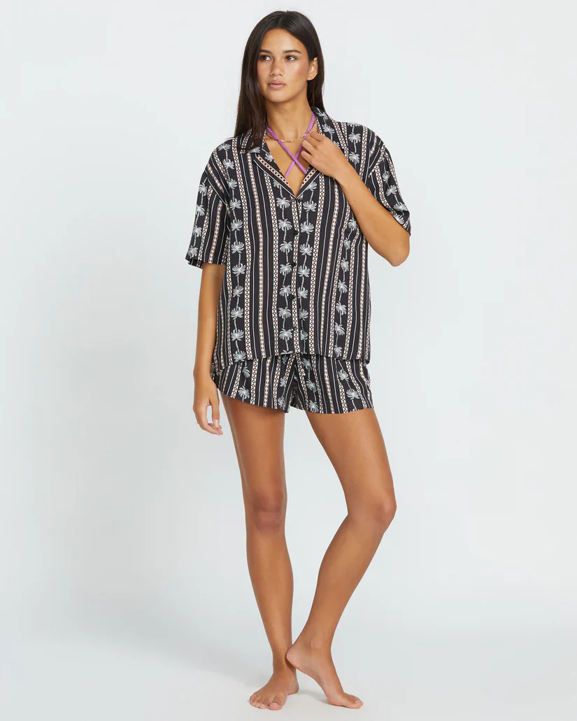 Volcom Women's Sun Stunner Shirt Black Combo B0412500_BLC - Image 4