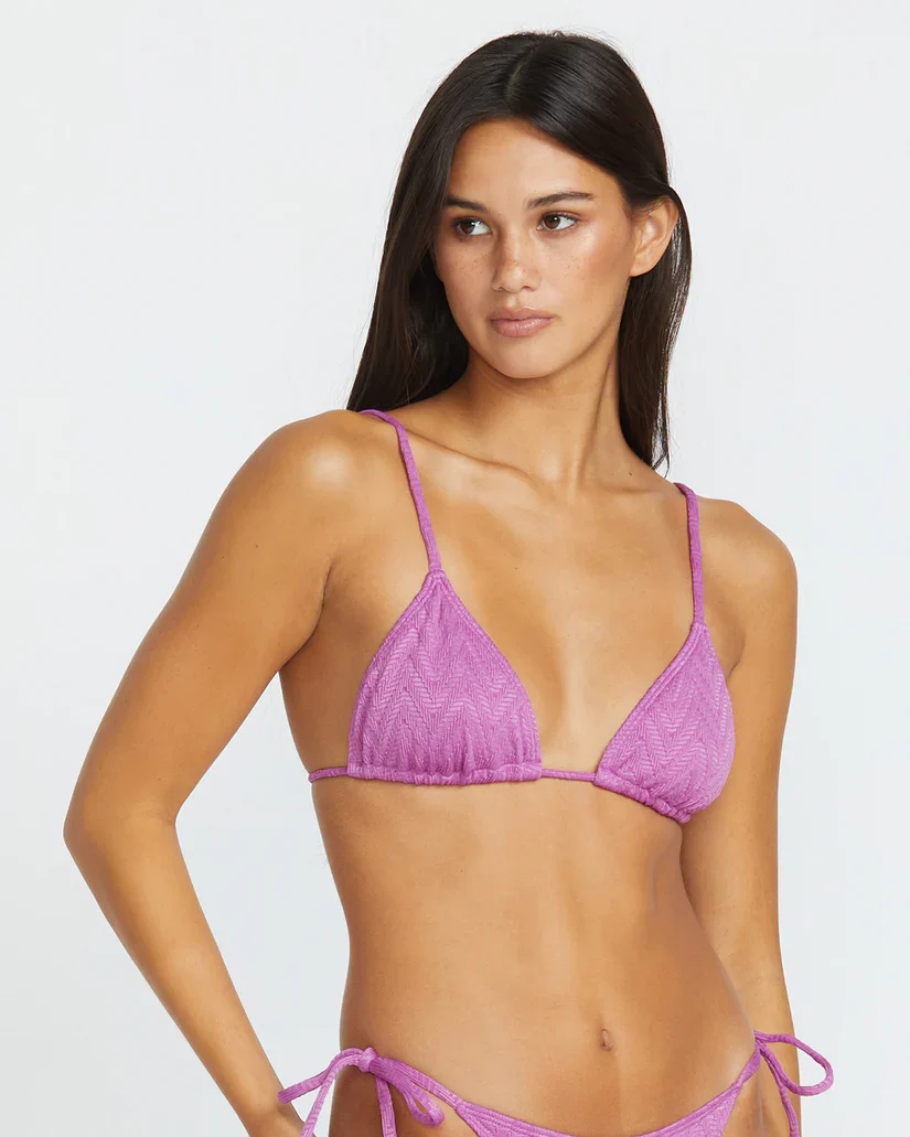 Volcom Women's V Baby Slide Triangle Bikini Top Iris Purple O1412505_IRI - Image 4