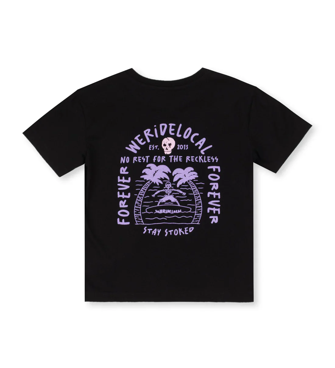 We Ride Local Kid's Forever T-shirt Black KTFB_SS26 - Image 2