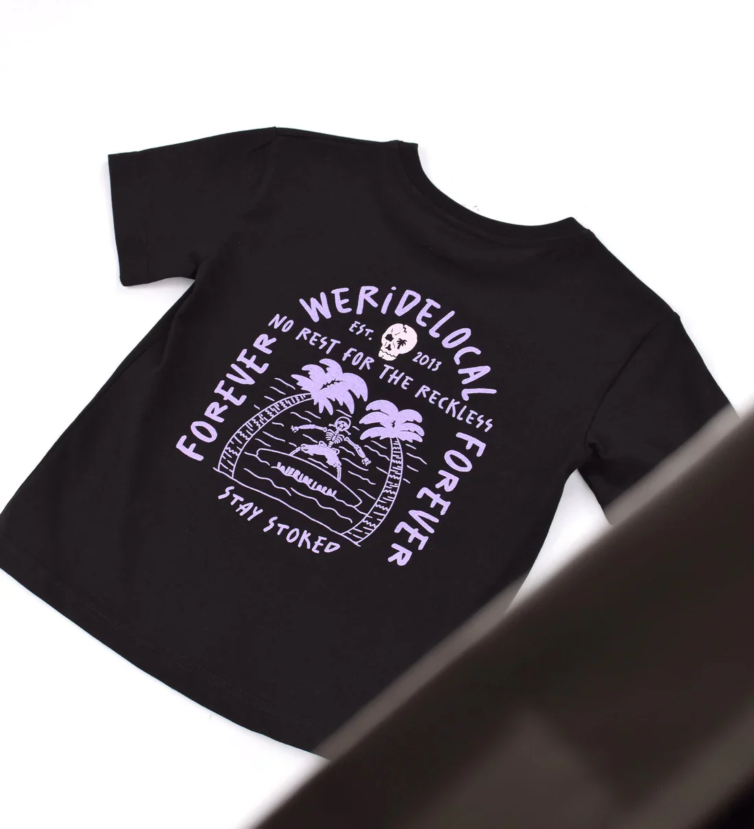 We Ride Local Kid's Forever T-shirt Black KTFB_SS26 - Image 5