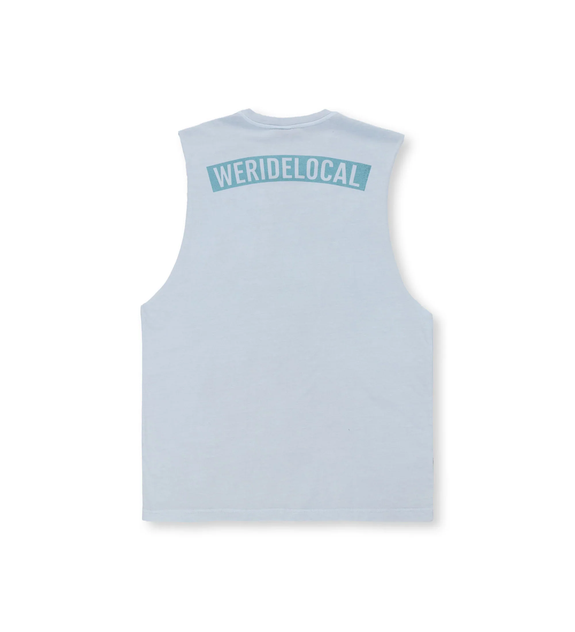 We Ride Local Men's Union Teal Raw Cut Tank Top Light Blue MTTRCURT_SS26 - Image 2