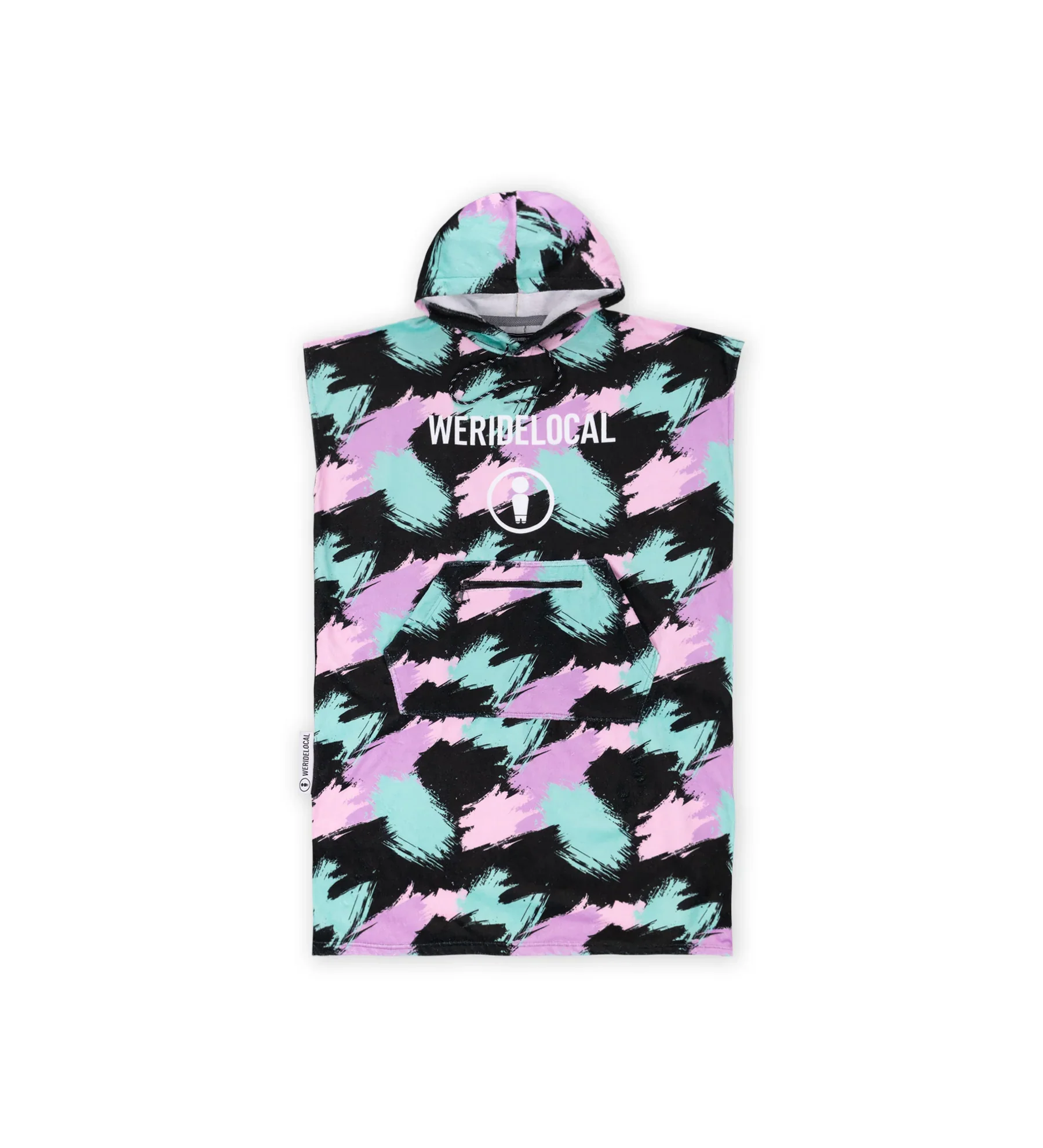 We Ride Local Unisex Tweak Poncho Beach Towel Multi PT_SS26 - Image 2