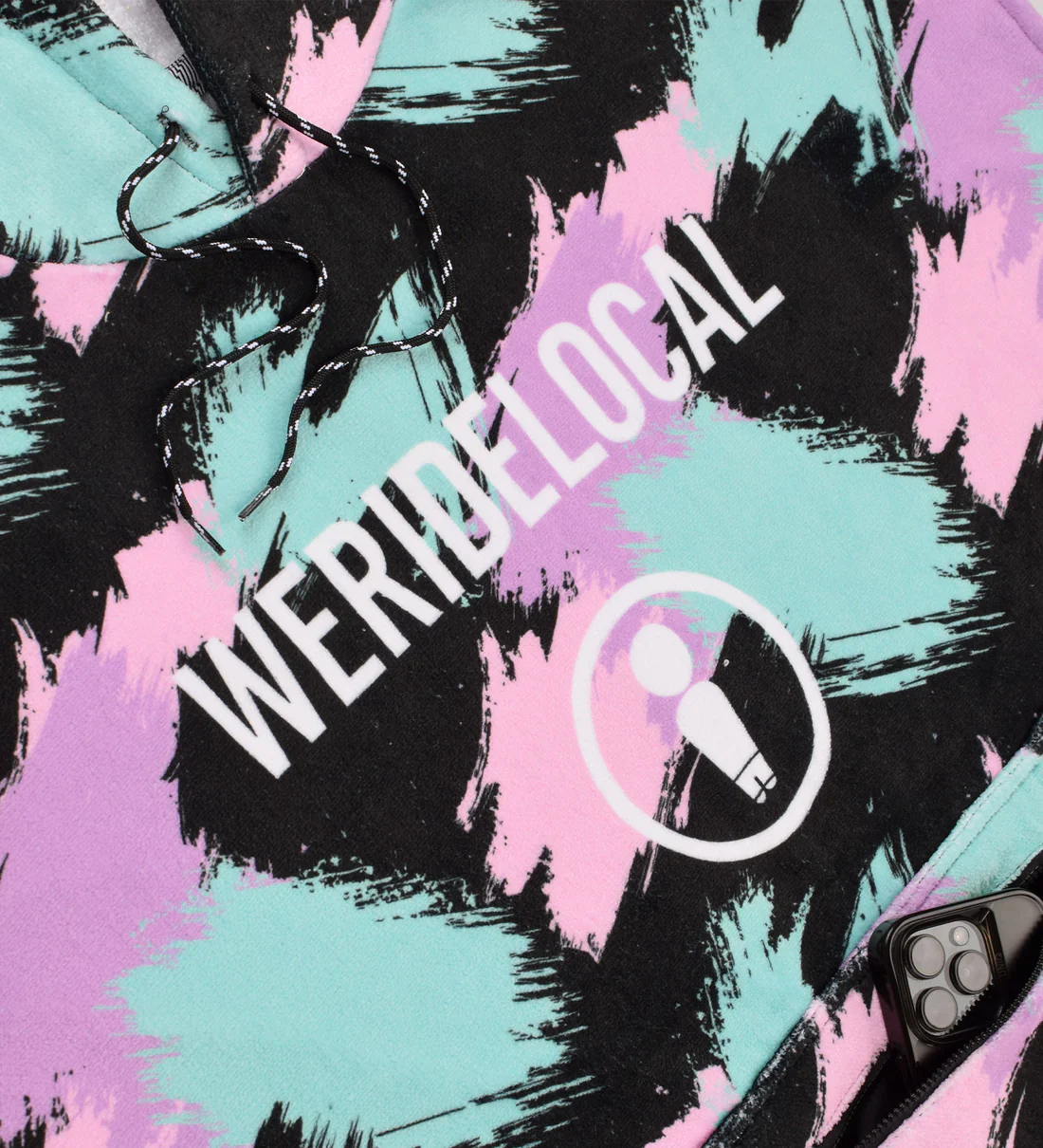 We Ride Local Unisex Tweak Poncho Beach Towel Multi PT_SS26 - Image 7