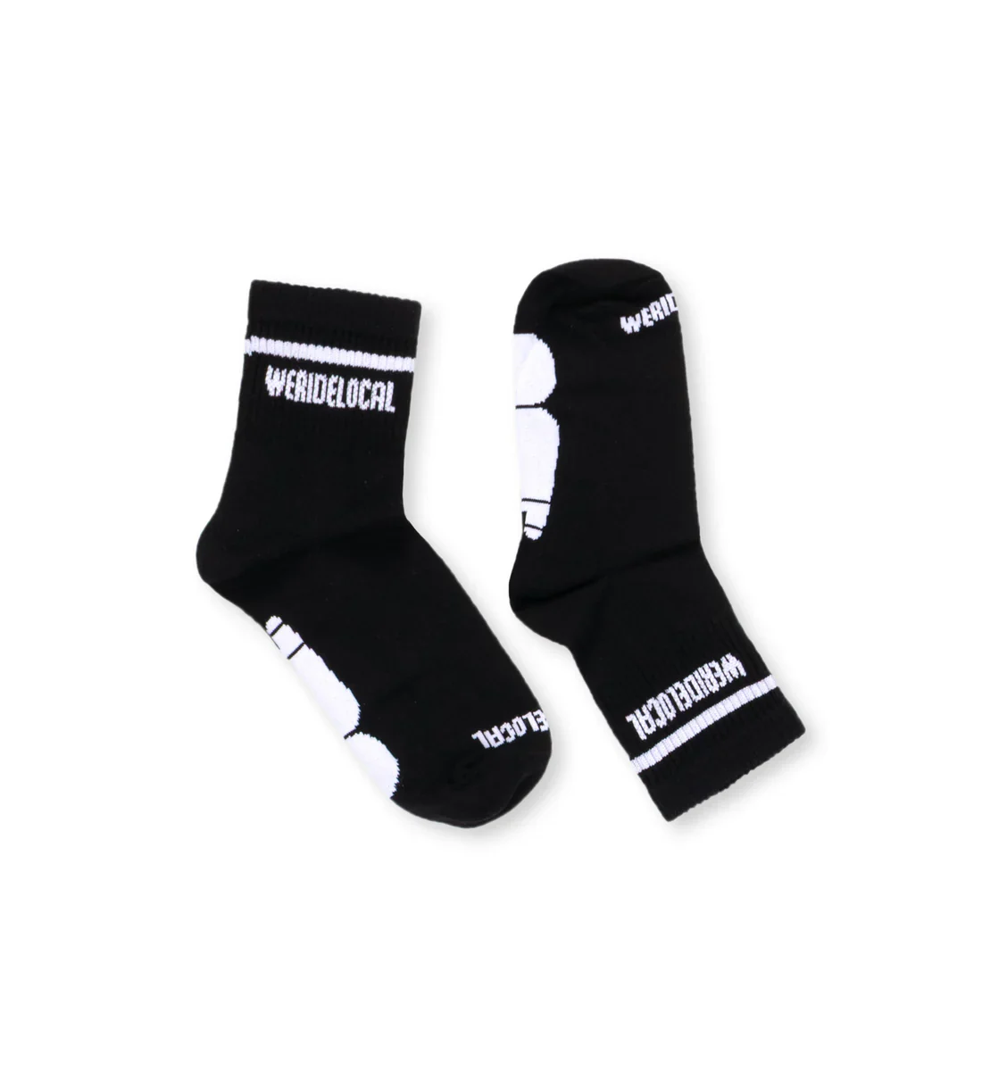 We Ride Local Unisex Typo Socks Black SSTB_SS26 - Image 2