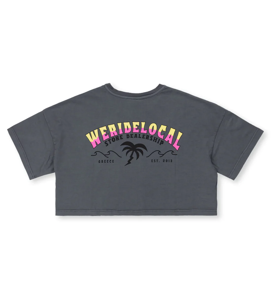 We Ride Local Women's Swell Pigment Crop Top T-shirt Black FCTSPB_SS26