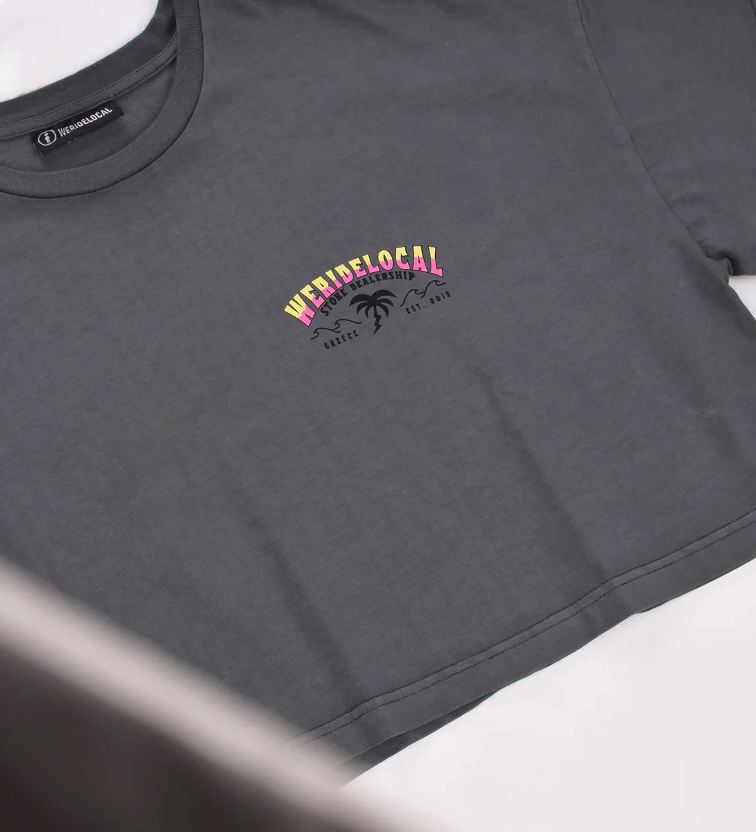 We Ride Local Women's Swell Pigment Crop Top T-shirt Black FCTSPB_SS26 - Image 5