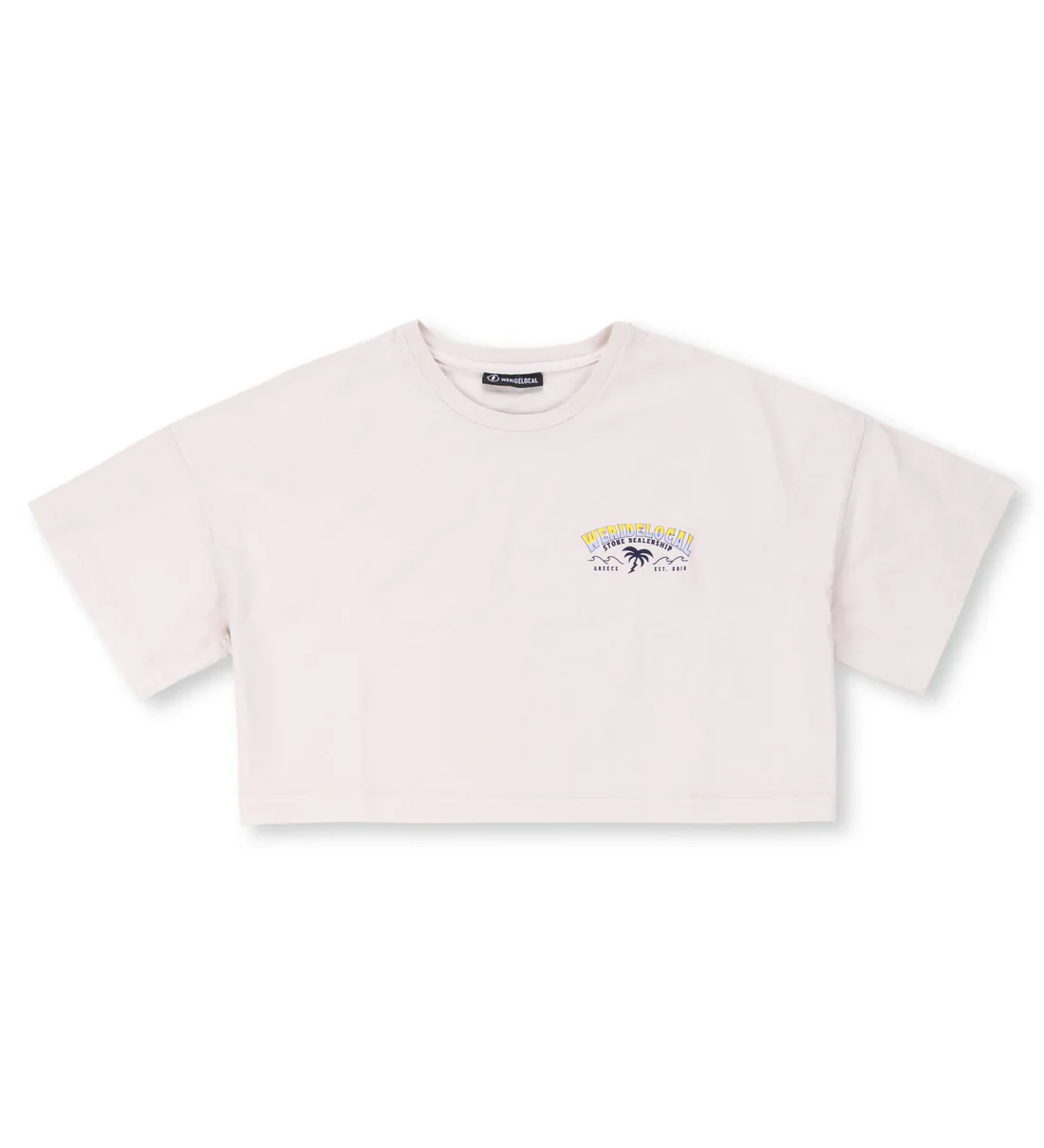 We Ride Local Women's Swell Pigment Crop Top T-shirt Cream FCTSPC_SS26 - Image 2