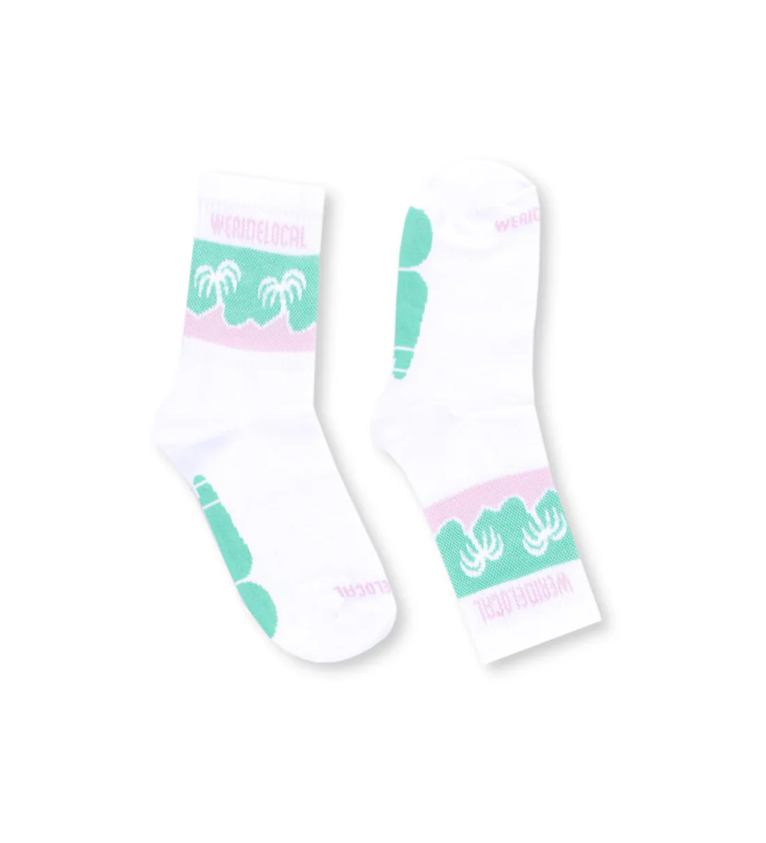 We Ride Local Women's Tropic Band Socks White SMTBW_SS26 - Image 2